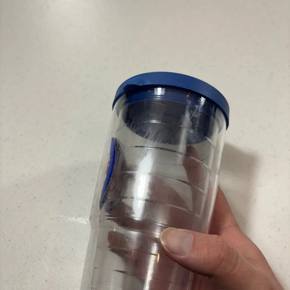 Tervis Chicago Cubs MLB Insulated Tumbler 24oz Clear Blue Travel Mug Lid Patch